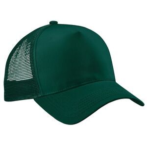 Beechfield Mens Half Mesh Trucker Cap/Headwear (Pack of 2) / Bottle Green/Bottle